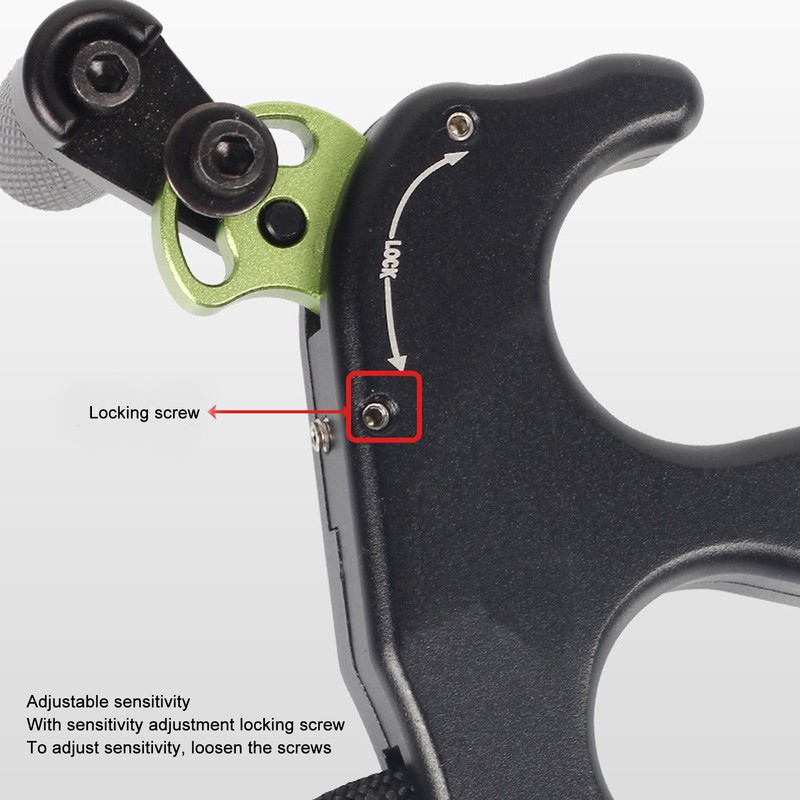 4 Finger Archery Release Aid Grip Adjustable Aluminum Alloy Compound