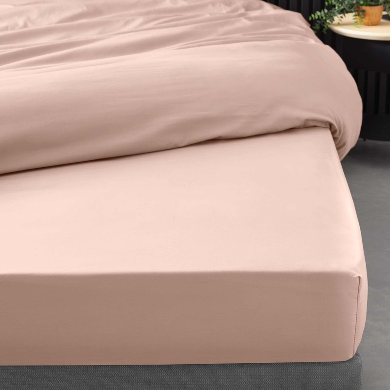 douceur d'intérieur, Percale Nude Cotton Percale Fitted Sheet 160 x