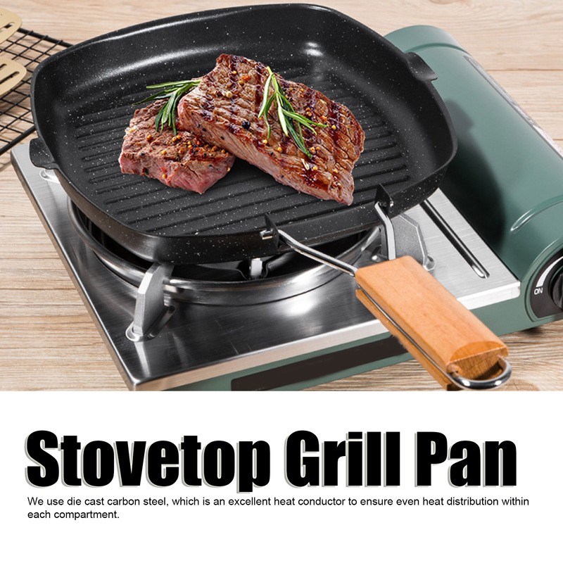 Frying Pan Outdoor Household Folding Beech Handle Energy Saving Non