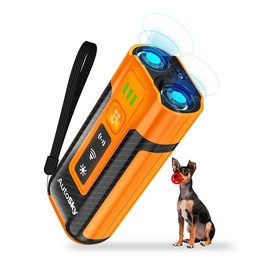 AutoSky Bark Zero Ultrasonic Dog Bark Deterrent & Training Device, Handheld Anti Barking Control with LED Flashlight, Rechargeable & Humane for Small & Large Dogs