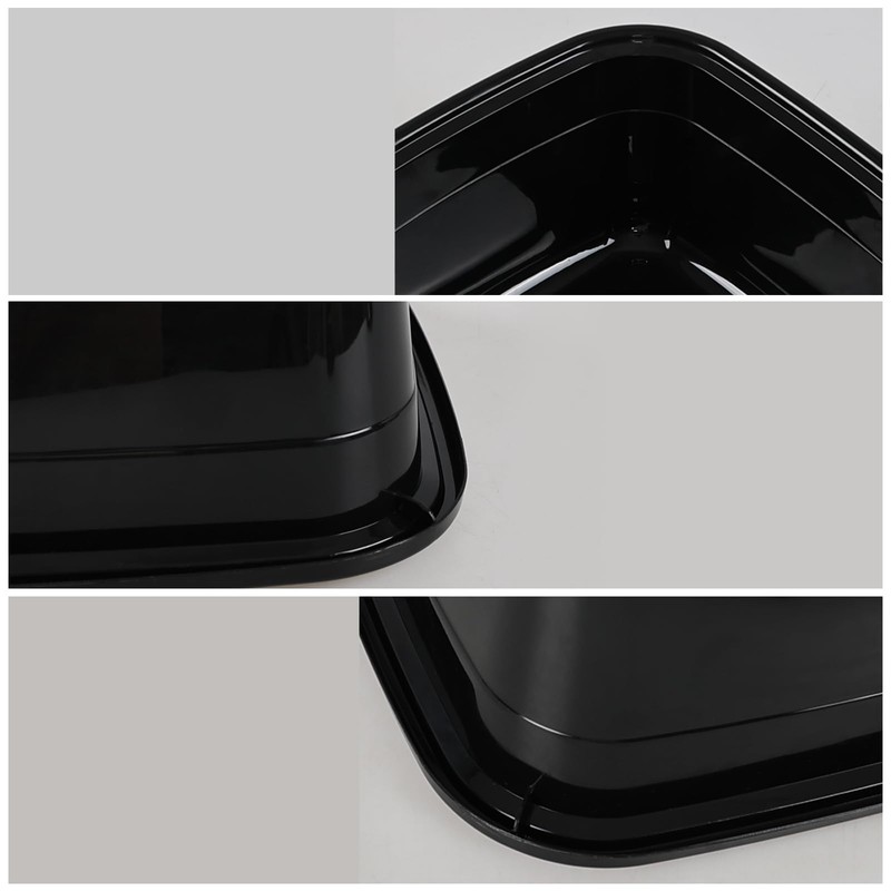 Yarebest 4-pack 12 Quart Small Wash Basin Pan, Plastic Rectangular