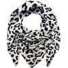 Jeamis XL Triangular Knitted Scarf Leopard Spring Scarf 100% Cotton
