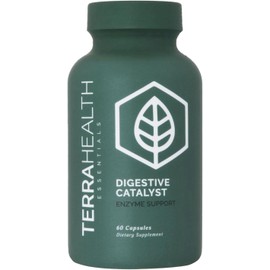 Terra Health Essentials Digestive Catalyst | Reduce IBS | Amylase, Protease & Glucoamylase (1 Bottle, 60 Capsules)