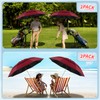 NBtoUS 2 Pack 48.6" Double Canopy Umbrella with Clamp, UPF50+