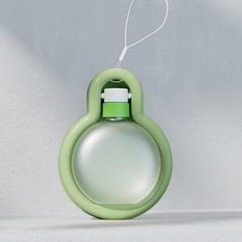 Portable Foldable Accompanying Water Bottle Cup Large Outdoor Travel Portable Pet Water Dispenser Bottle,Dog,Cat (Green, 16.9oz)