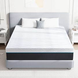 8 Inch Twin Size Cooling Memory Foam Mattress - Medium Firm Gel-Infused for Pressure Relief & Cool Sleep, Breathable Comfort in a Box (39''W x 75''L)