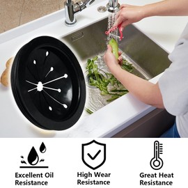 2 Pack Garbage Disposal Splash Guard Sink Baffle Disposal,3-1/8” Food Waste Disposer Accessories,Suitable for Whirlaway, Waste King, Sinkmaster & GE Models