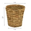 Household Essentials Wicker Waste Basket, Woven Leaf Basket with Wire