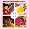Watermelon Fork Slicer Cutter, Stainless Steel 2-in-1, Portable Watermelon Fork