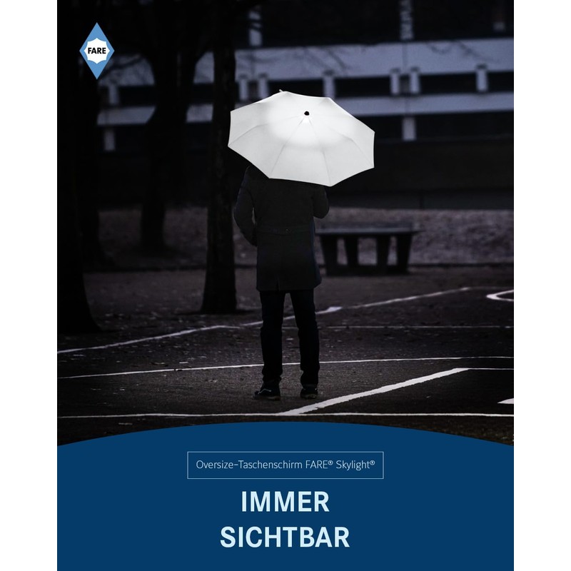 FARE Oversized Pocket Umbrella Skylight - Effective Umbrella with LED