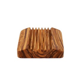 Soap Dish Soap Holder Square Rustic Olive Wood Decorative for Bathroom Approx. 9 x 9 cm
