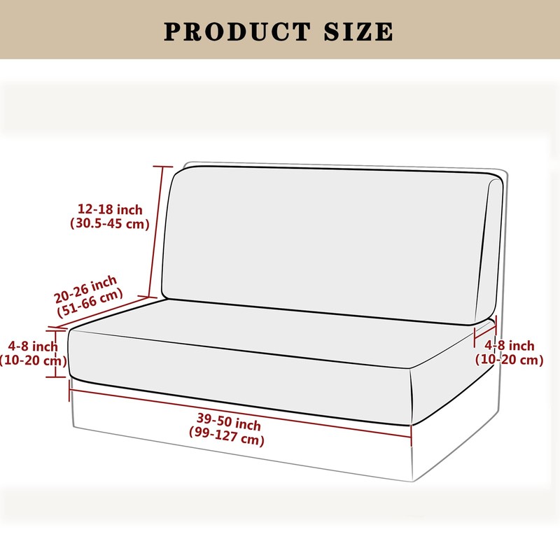 POPUBBY Motorhome Caravan Sofa Cover, Stretch Caravan Sofa Seat Cushion