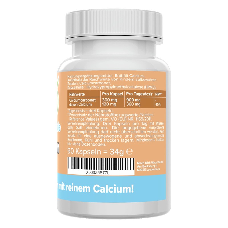 Calcium Capsules - 120 mg - High Dose - Quality