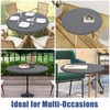 Moosfor Round Spandex Table Cloth, Elastic Fitted Waterproof Tablecloths for