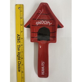 Best Brands Peanuts Snoopy Red Dog House Spoon Rest Stoneware 9.5-in Long NEW