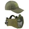 AOUTACC Airsoft Mesh Mask with Ear Protection and Adjustable Baseball