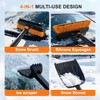 LOYALGLORY Extendable Snow Brush and Ice Scraper for Car Windshield