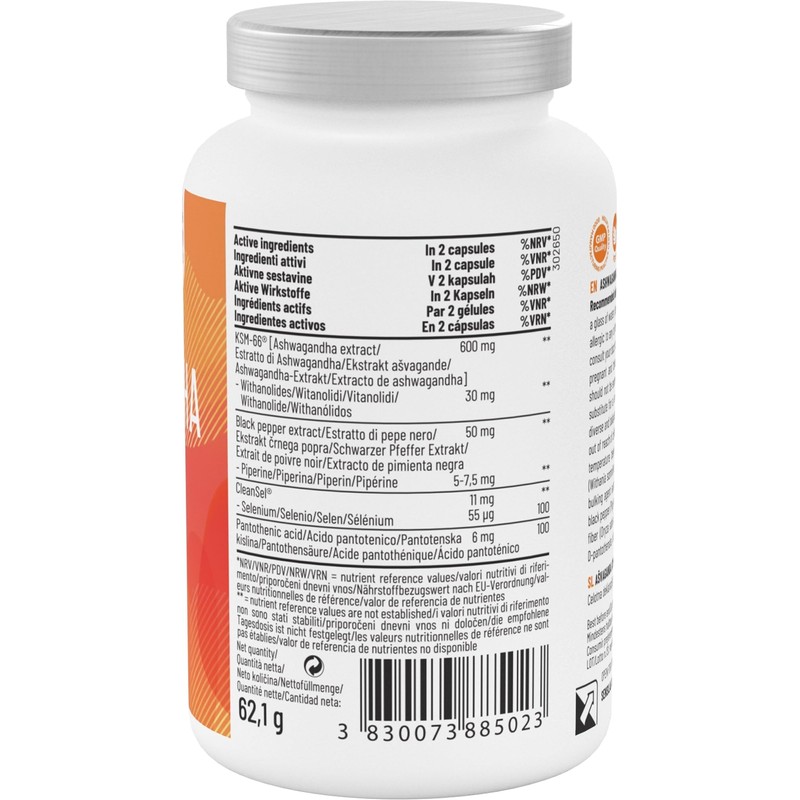 Ashwagandha KSM 66-600 mg Ashwagandha Root Extract with 5% Withanolides