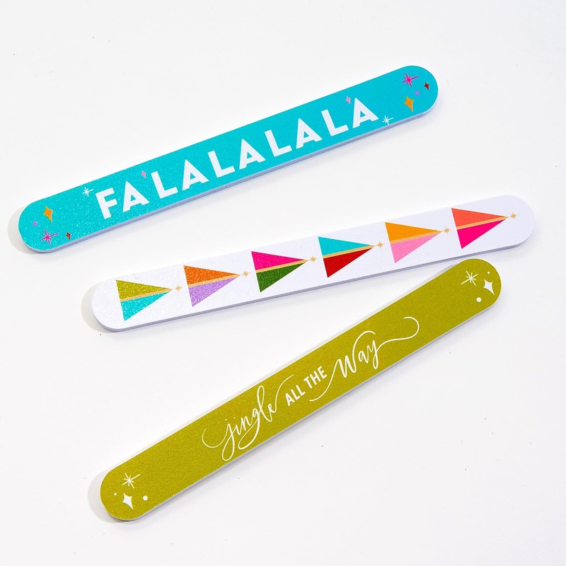 Lady Jayne Geo Trees Holiday Nail File Set of 3