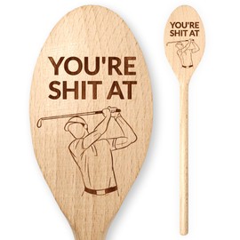 You’re S**t at Golf Wooden Spoon Award Fairway Bunker Golf Weekend Away Game Sports Team Challenge Competition Loser Worst Player Novelty Crap The Open Shortest Drive PGA Tour Furthest from The Pin