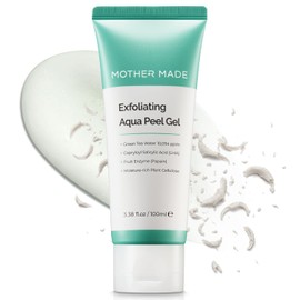 Exfoliating Aqua Face Peel Gel with Green Tea, Vitamin C, Natural Cellulose, Willow Bark Extract, 100ml, Facial Exfoliator for Peeling, Brightening, Clear Complexion