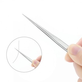 Precision Stainless Steel Tweezers for Beauty, Nail Art, and Bead Craft DD-10304 Curved Type 16ea