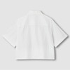 JAJU [JAJU] Women's Crisp Short-Sleeve Shirt_White