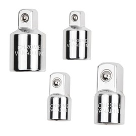 Dokeno Set of 4 Adaptor Set, Socket Adapter Socket Adapter for Ratchets 1/4 Inch to 3/8 Inch, 3/8 Inch to 1/4 Inch, 3/8 Inch to 1/2 Inch, 1/2 Inch to 3/8 Inch for Ratchet Nut