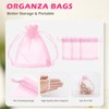 ANZNKU ANZNKU 50 Pack Pink Organza Bags 3x4 inch, Small