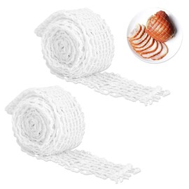 2 Rolls Meat Net for Roast Net, Ham Net, Roll Roast Net, Smoking Net, Ham Net, Cotton Thread, Roulade Net, Elastic Cotton Net for Storage, Roasting, Hanging (200 cm)