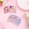 2pcs Mini Wide Tooth Comb, Acetic Acid Anti-Static Pocket Size