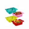 SUL Fridge Drawer Organisers, Plastic Kitchen Pull-Out Retractable Drawer Organizer,