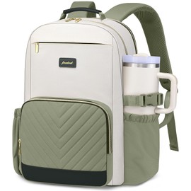 Laptop Backpack for Women Bookbag: 15.6 inch Work School Backpacks with Pouch Pocket for Large Capacity Cup & USB Charger College Book Bag Travel Business Nurse Teacher Bookbags Anti-theft Back Pack