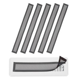 YOKIVE 6 Pcs Magnetic Floor Vent Covers, Floor Register Cover PVC Mesh Air Vent Screen Filters, Great for Home Floor, Wall, Ceiling, Catch Debris Hair Dust (Black, 14-Inch x 2-Inch)