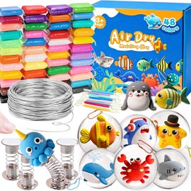 Air Dry Clay Set, 48 Colours Modelling Clay Air Drying