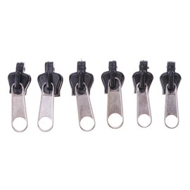 JJLFresheners 6Pcs Black Universal Instant Fix Zipper Repair Kit Replacement Zip Slider Teeth Zippers Durable Design Replacement Zipper Pull Fasteners Sewing Notions and Supplies