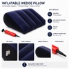Inflatable Wedge Pillow for Travel and Camping – Lightweight Lumbar,