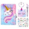 FRIUSATE Unicorn Secret Diary for Girls, Unicorn Lockable Diary Plush