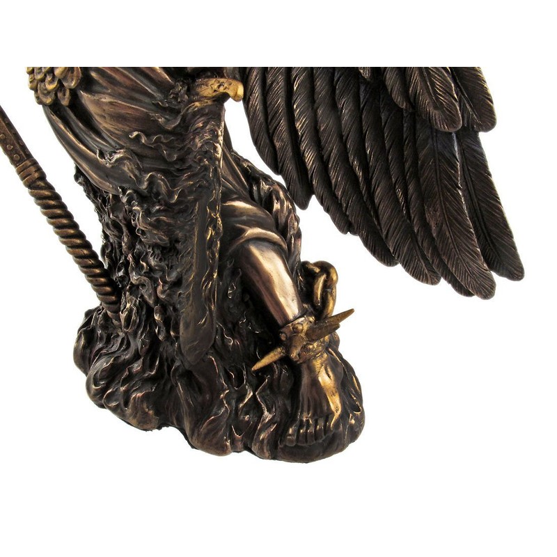 PTC 10 Inch Archangel Gabriel with Moon Spear Religious Statue