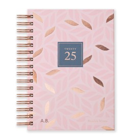 Matilda Myres 2024 Diary - A5 Spiral Bound - Day to Page - Pink - January to Dec, Pink with Initials