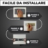 LEIASA | Targa Videosorveglianza - 5x18 cm - Alluminio -