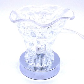 Crystal Clear Glass Touch Activation Aroma Warmer Lamp with Fragrance Oil and Extra Light Bulb