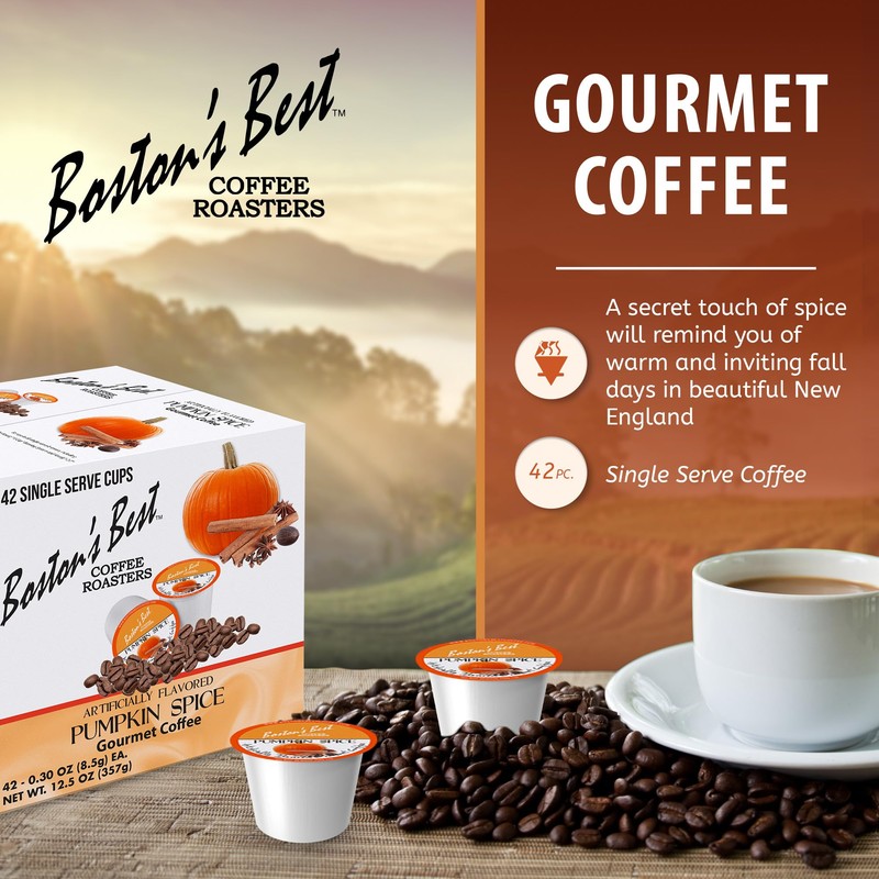 Boston's Best Single Serve Coffee, Pumpkin Spice,12.6 oz, 42 Count