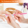 AHIER 10pcs Rubber Nail Cuticle Pusher Tipped Plastic Handle Nail