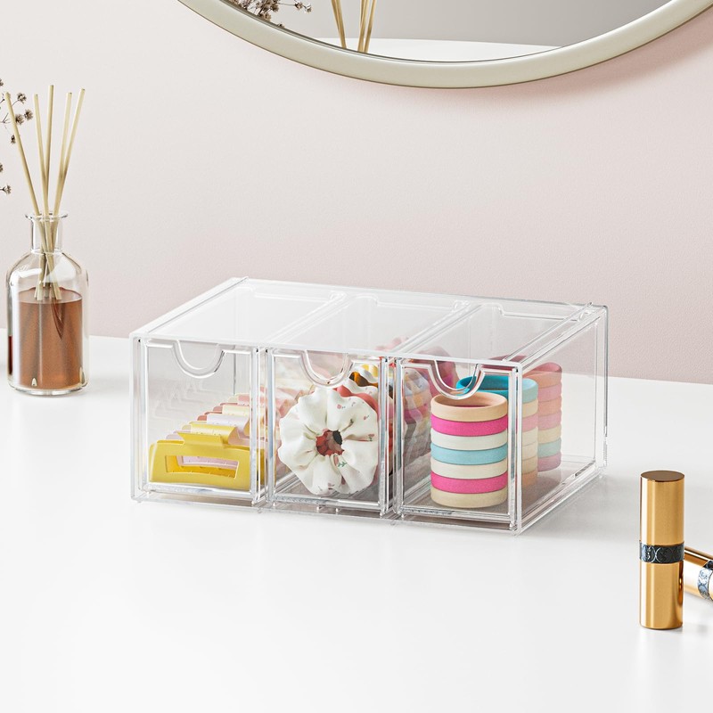 JDOTL Hair Accessories Organizer for Girls, Clear Acrylic Hair Tie