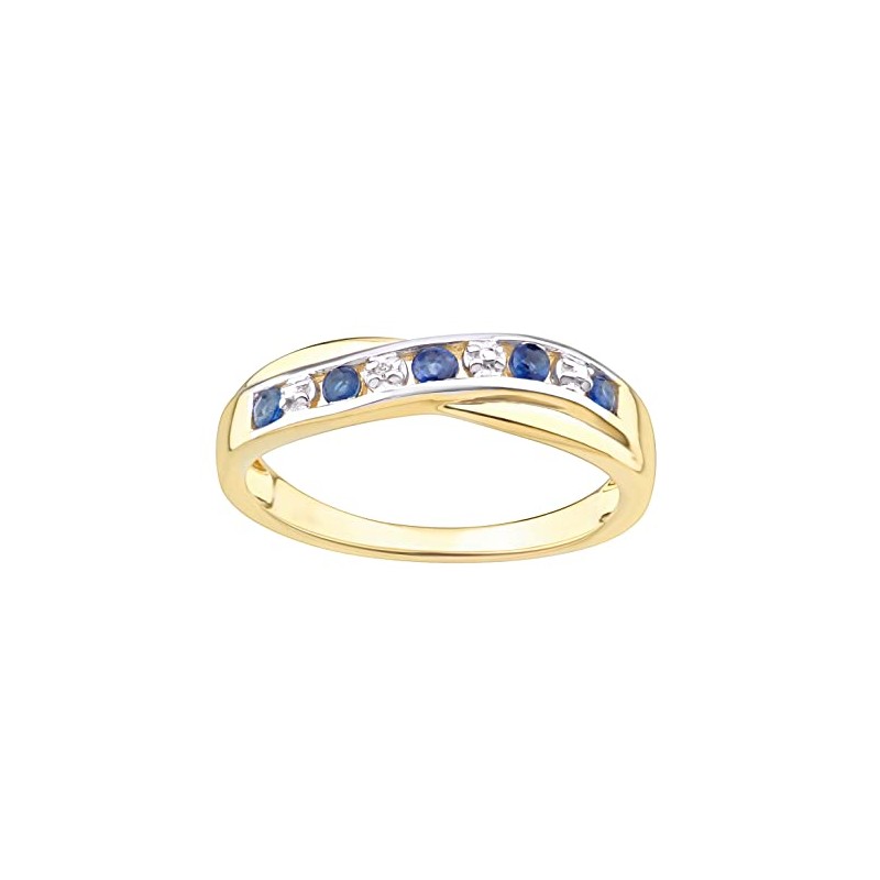 Old English Jewellers 9ct Yellow Gold on Silver Sapphire &
