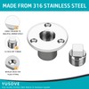 YUSOVE Garboard Drain Plug Kit,Marine 316 Stainless Steel Drain Plug