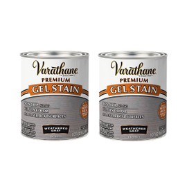 Varathane 358175-2PK Premium Gel Stain, Quart, Weathered Gray, 2 Pack
