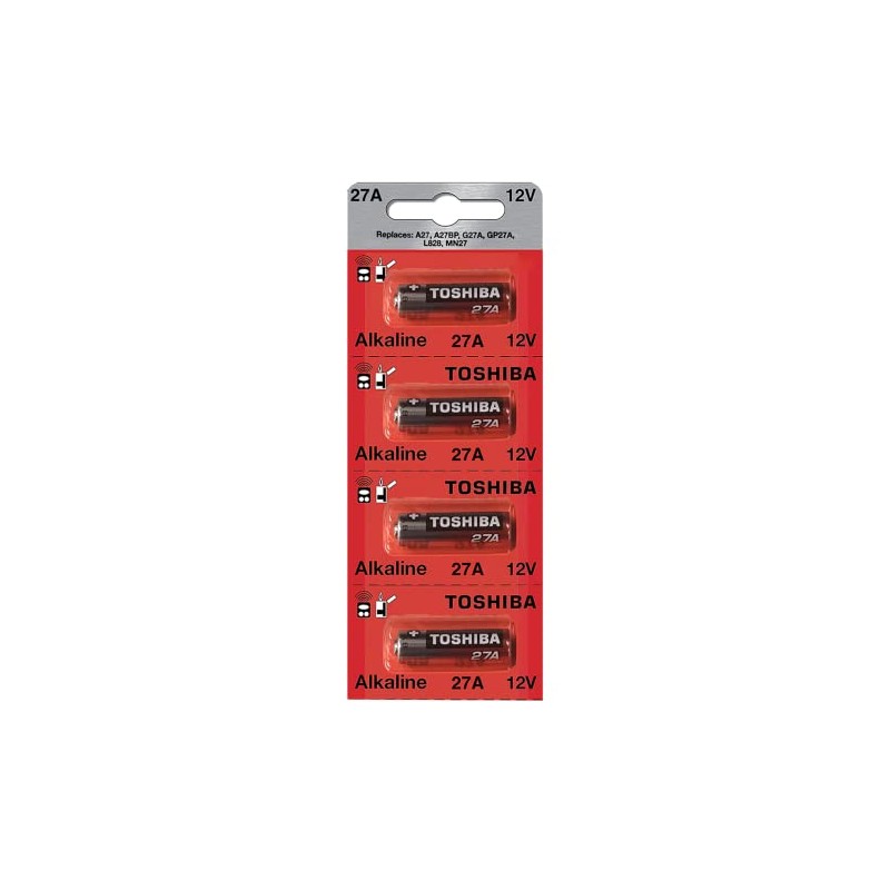 Toshiba Alkaline 27A GP27A MN27 A27BP 12 Volt Battery (4