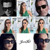 JOVAKIT Black Square Sunglasses for Women Men Simple Trendy Rectangle